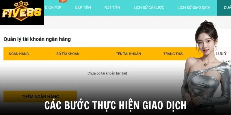 Các bước thực hiện giao dịch